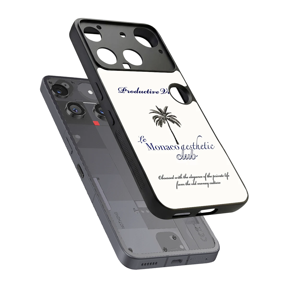 Monaco Aesthetic sleek nothing phone 3 cover with tempered glass back and TPU edges