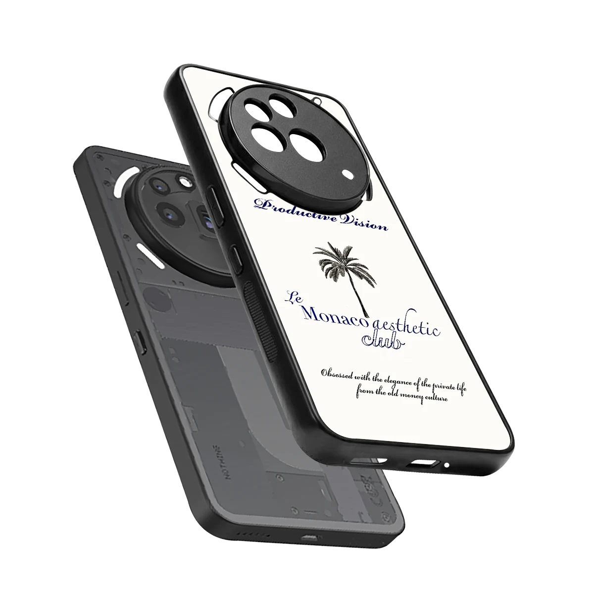Monaco Aesthetic sleek nothing phone 3a pro cover with tempered glass back and TPU edges