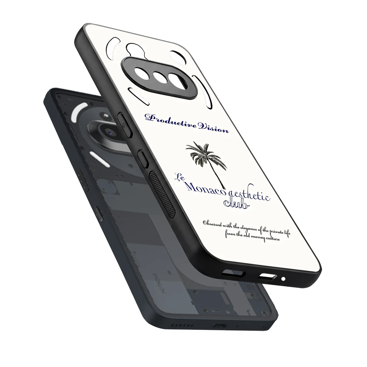 Monaco Aesthetic sleek nothing phone 3a cover with tempered glass back and TPU edges
