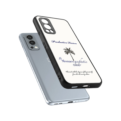 Monaco Aesthetic sleek oneplus nord 2 cover with tempered glass back and TPU edges