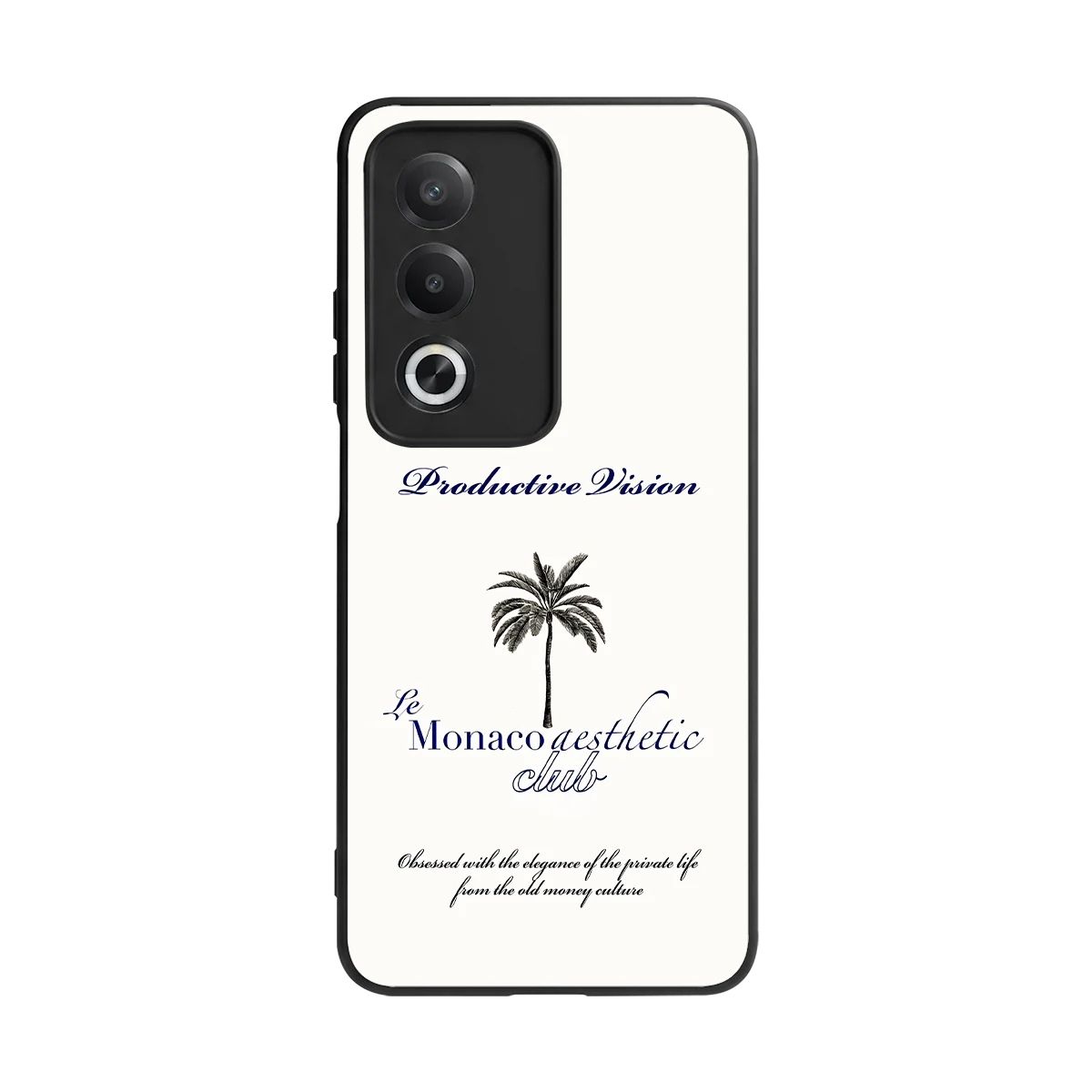 Monaco Aesthetic back phone cover | glass case for oppo a3 pro