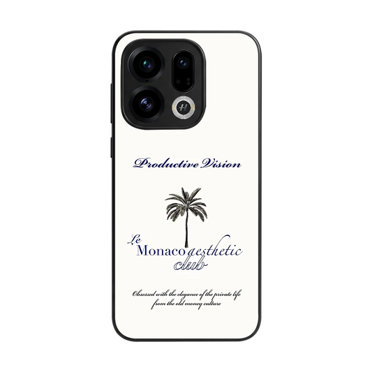 Monaco Aesthetic back phone cover | glass case for oppo find x9