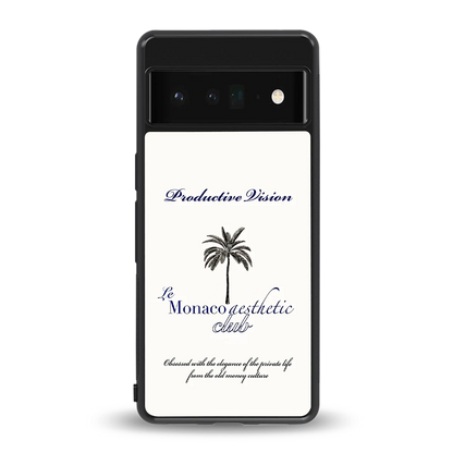 Monaco Aesthetic back phone cover | glass case for google pixel 6 pro