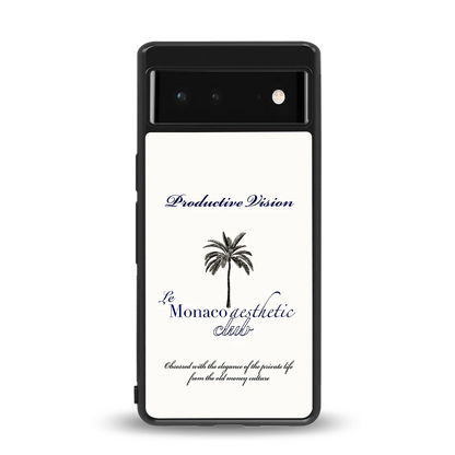 Monaco Aesthetic back phone cover | glass case for google pixel 6a