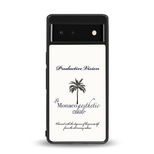 Monaco Aesthetic back phone cover | glass case for google pixel 6a