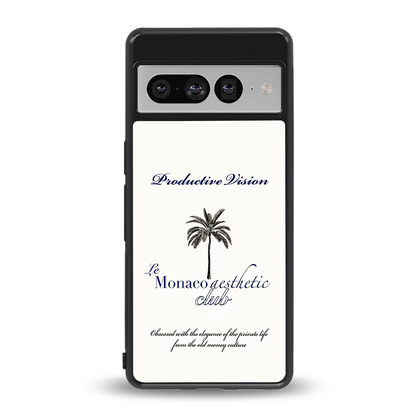 Monaco Aesthetic back phone cover | glass case for google pixel 7 pro
