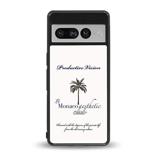 Monaco Aesthetic back phone cover | glass case for google pixel 7 pro