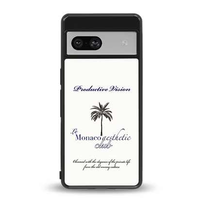 Monaco Aesthetic back phone cover | glass case for google pixel 7a