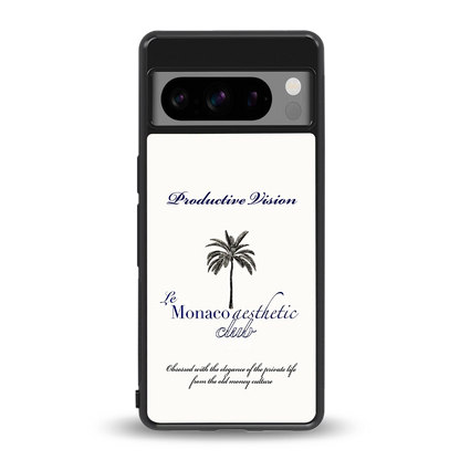 Monaco Aesthetic back phone cover | glass case for google pixel 8 pro