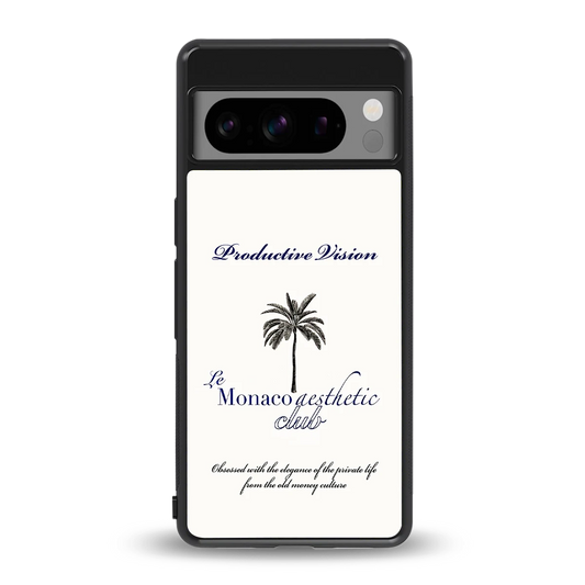 Monaco Aesthetic back phone cover | glass case for google pixel 8 pro