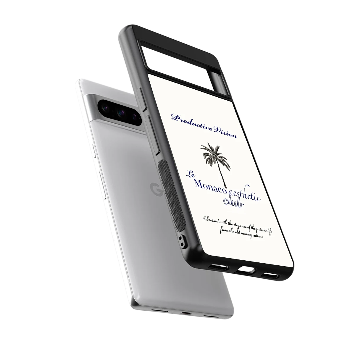 Monaco Aesthetic sleek google pixel 8 pro cover with tempered glass back and TPU edges