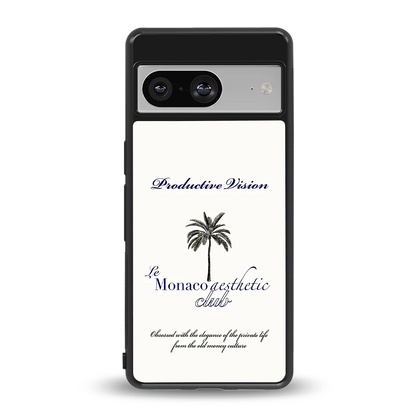Monaco Aesthetic back phone cover | glass case for google pixel 8