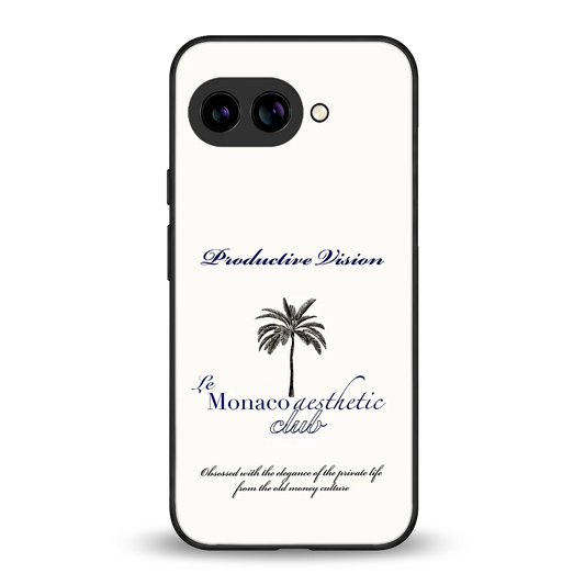 Monaco Aesthetic back phone cover | glass case for google pixel 9a