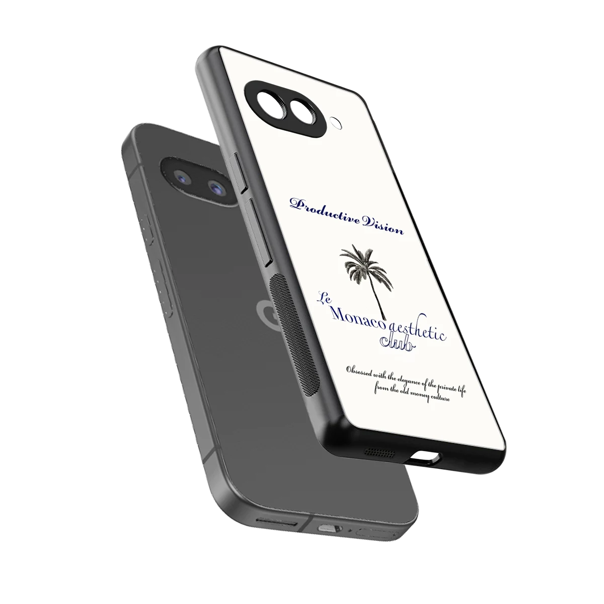 Monaco Aesthetic sleek google pixel 9a cover with tempered glass back and TPU edges