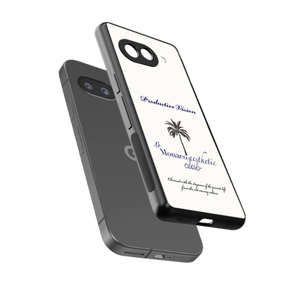 Monaco Aesthetic sleek google pixel 9a cover with tempered glass back and TPU edges
