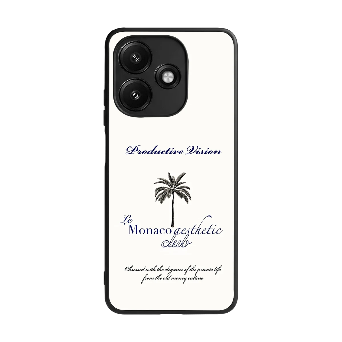 Monaco Aesthetic back phone cover | glass case for redmi 12 5g