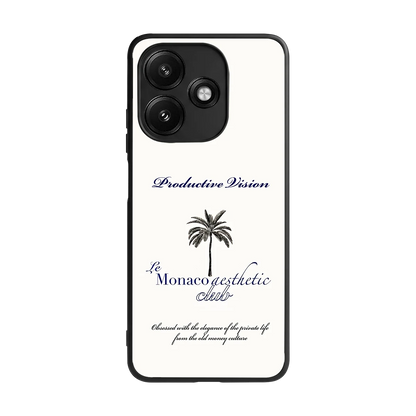 Monaco Aesthetic back phone cover | glass case for redmi 12 5g