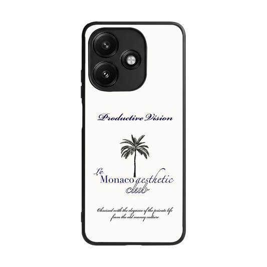 Monaco Aesthetic back phone cover | glass case for redmi 12 5g
