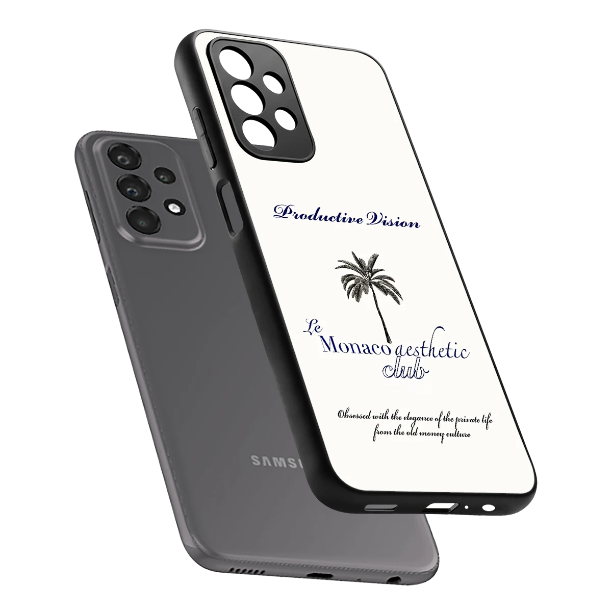 Monaco Aesthetic sleek samsung galaxy a23 cover with tempered glass back and TPU edges