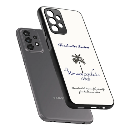 Monaco Aesthetic sleek samsung galaxy a23 cover with tempered glass back and TPU edges