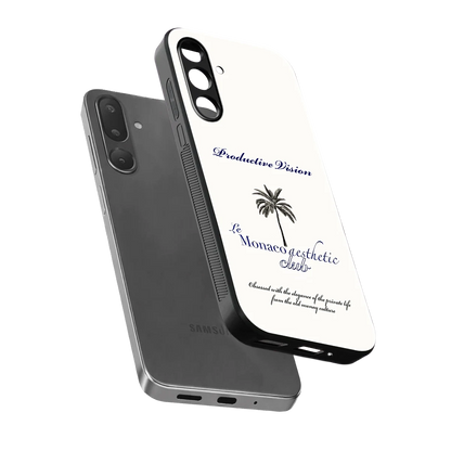 Monaco Aesthetic sleek samsung galaxy m36 5g cover with tempered glass back and TPU edges