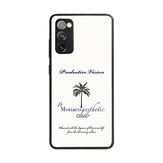 Monaco Aesthetic back phone cover | glass case for samsung galaxy s20 fe