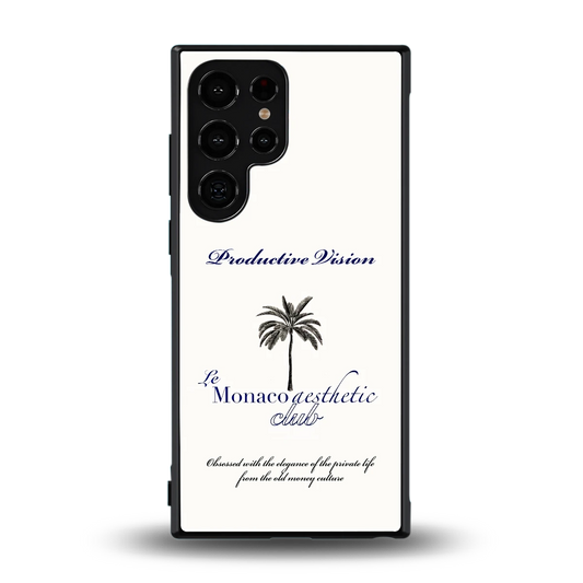 Monaco Aesthetic back phone cover | glass case for samsung galaxy s24 ultra
