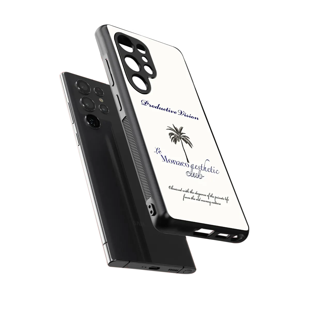 Monaco Aesthetic sleek samsung galaxy s25 ultra cover with tempered glass back and TPU edges