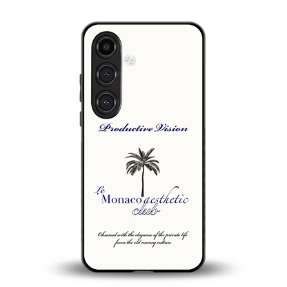 Monaco Aesthetic back phone cover | glass case for samsung galaxy s23 fe