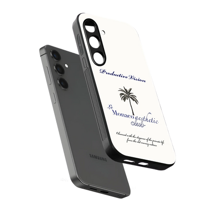 Monaco Aesthetic sleek samsung galaxy s24 cover with tempered glass back and TPU edges