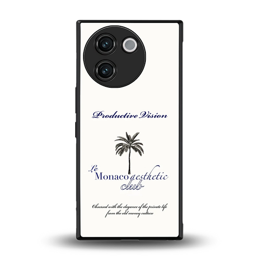 Monaco Aesthetic back phone cover | glass case for vivo v30e