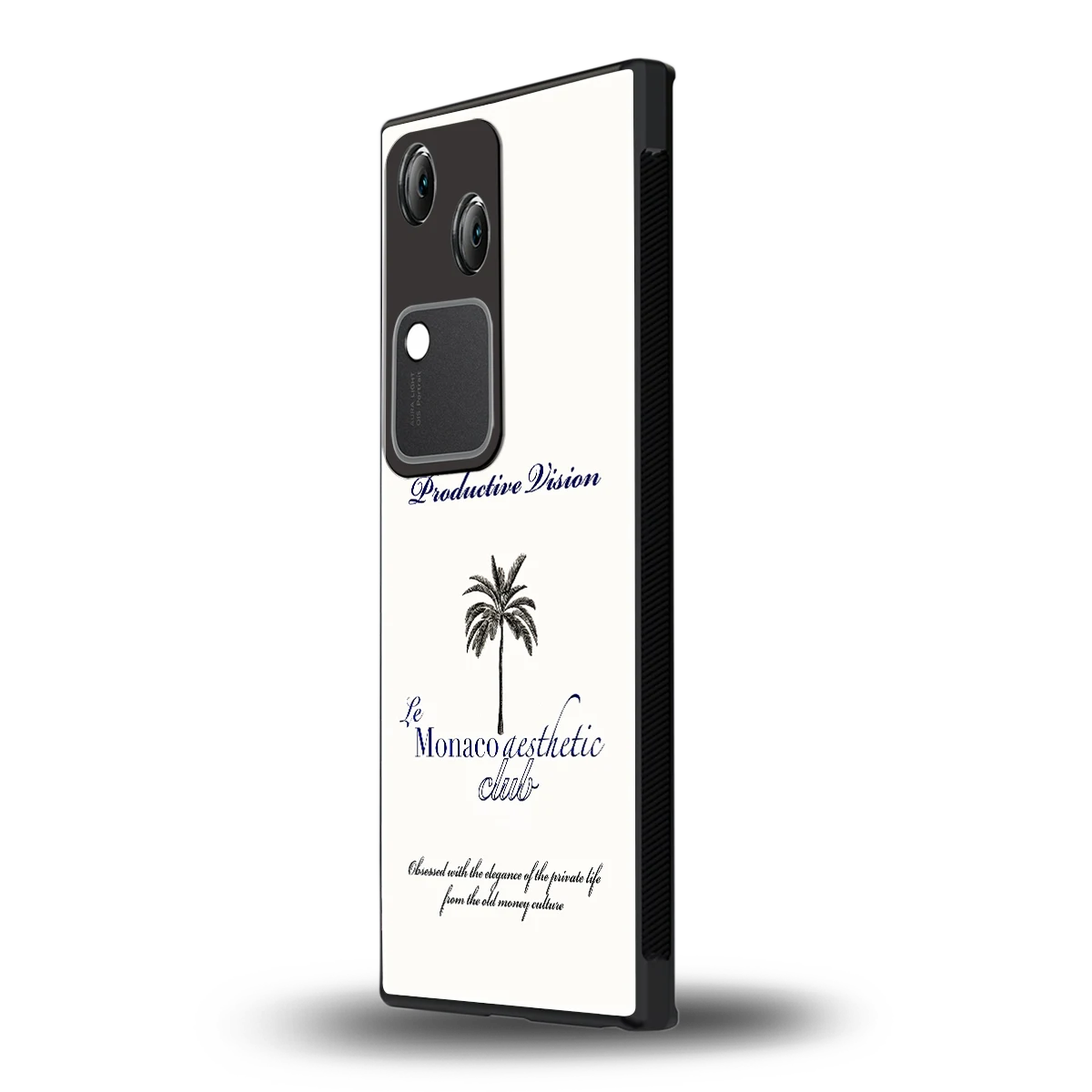 Monaco Aesthetic vivo v30 mobile cover | shockproof glass phone case