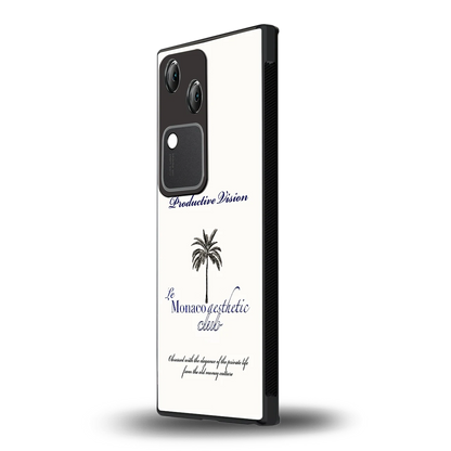 Monaco Aesthetic vivo v30 mobile cover | shockproof glass phone case
