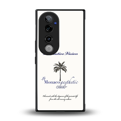 Monaco Aesthetic back phone cover | glass case for vivo v40 pro