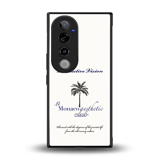 Monaco Aesthetic back phone cover | glass case for vivo v40 pro