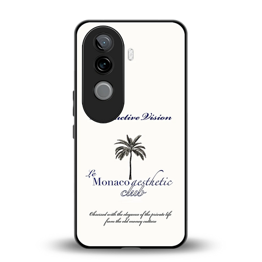 Monaco Aesthetic back phone cover | glass case for vivo v40e
