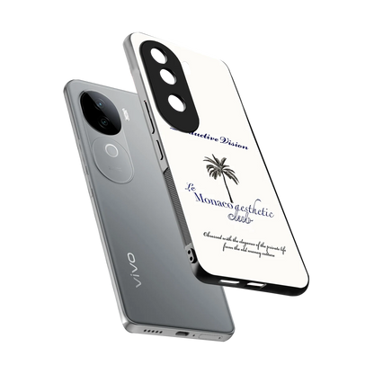 Monaco Aesthetic sleek vivo v40e cover with tempered glass back and TPU edges