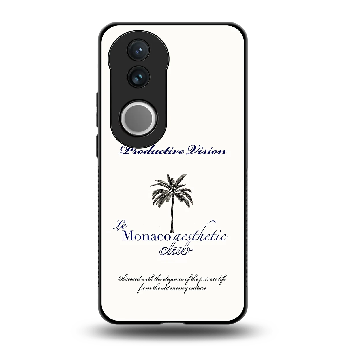 Monaco Aesthetic back phone cover | glass case for vivo v50