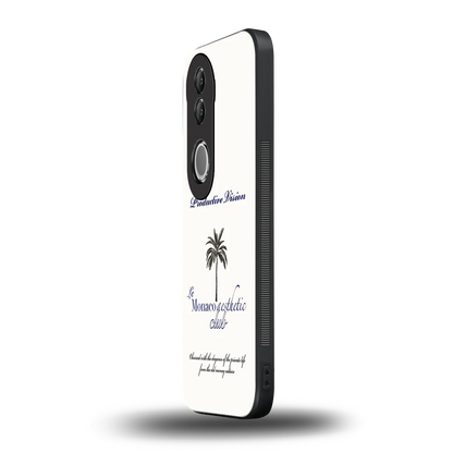 Monaco Aesthetic vivo v50 mobile cover | shockproof glass phone case