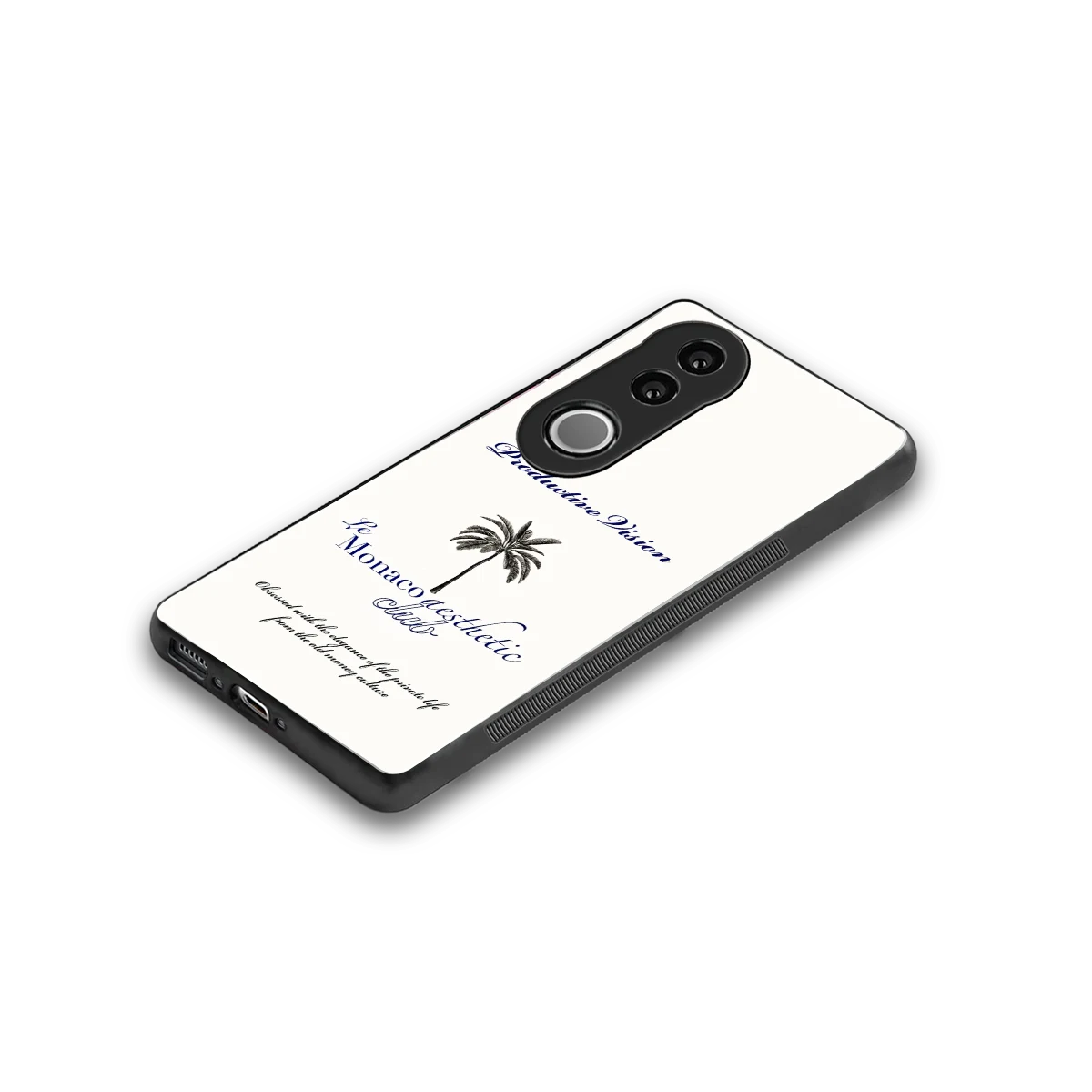 Monaco Aesthetic stylish phone case for vivo v50 | glossy glass and slim fit