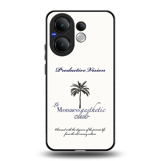 Monaco Aesthetic back phone cover | glass case for vivo v60