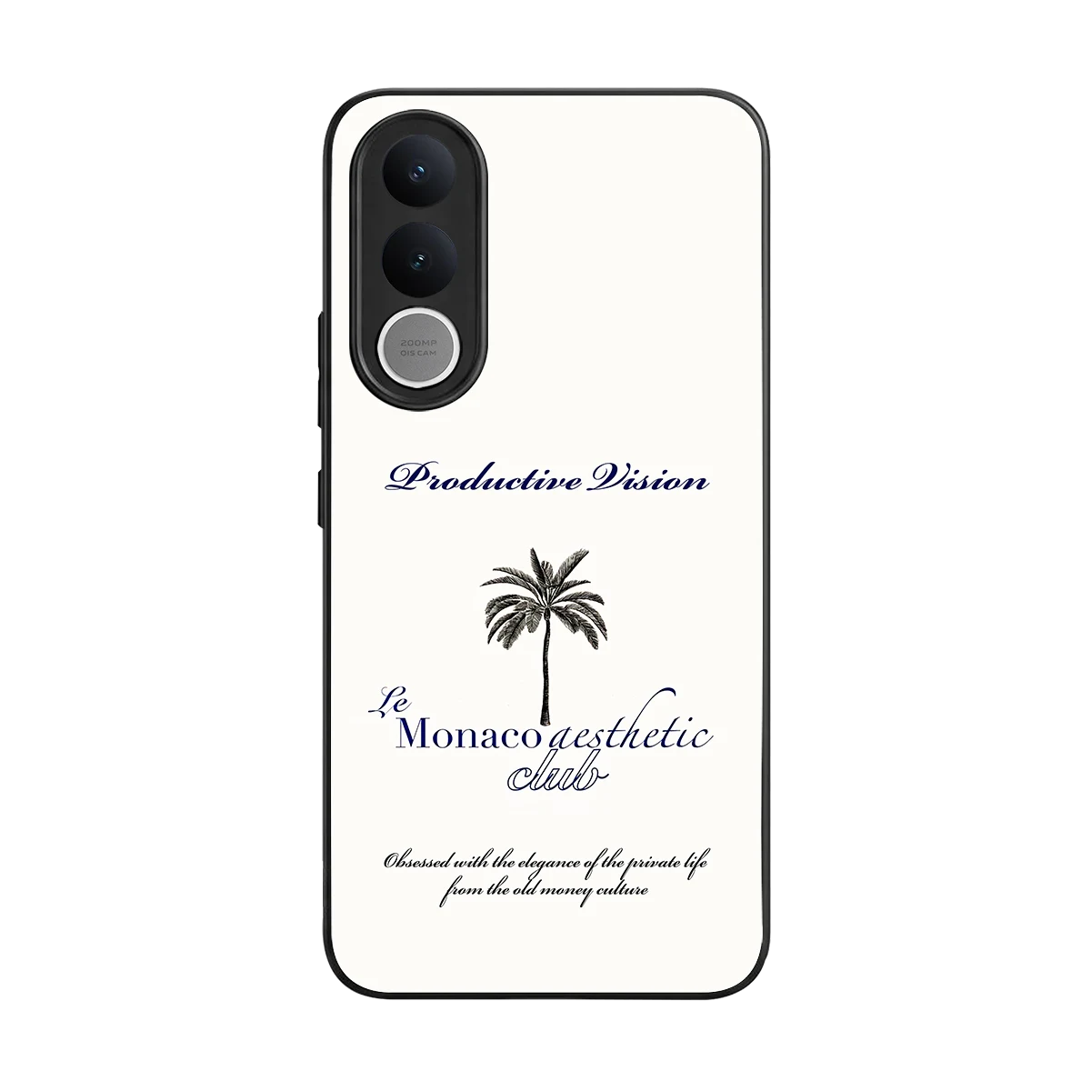 Monaco Aesthetic back phone cover | glass case for vivo v70 fe