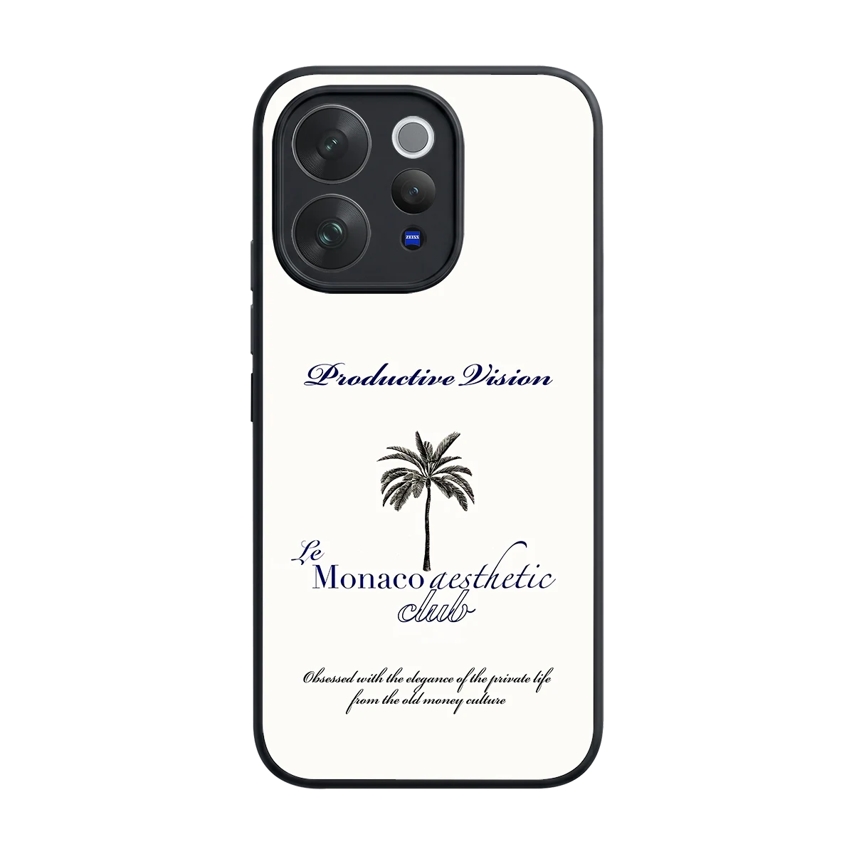 Monaco Aesthetic back phone cover | glass case for vivo v70 elite