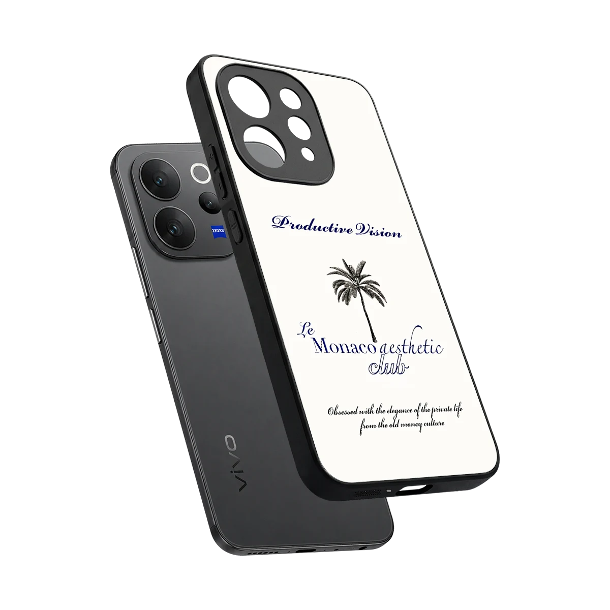 Monaco Aesthetic sleek vivo v70 elite cover with tempered glass back and TPU edges