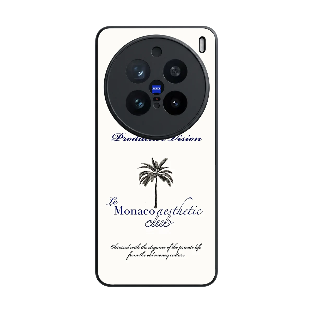 Monaco Aesthetic back phone cover | glass case for vivo x200 pro