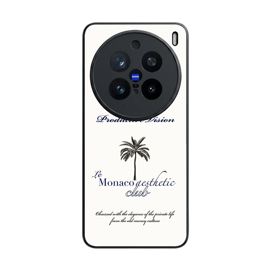 Monaco Aesthetic back phone cover | glass case for vivo x200 pro