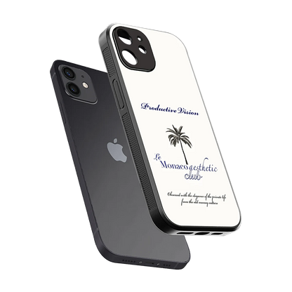 Monaco Aesthetic sleek iphone 12 cover with tempered glass back and TPU edges