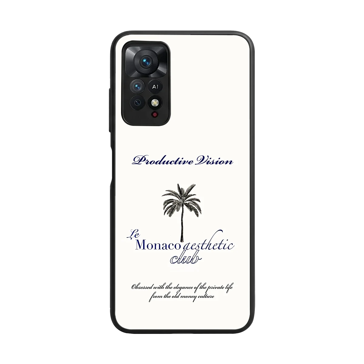 Monaco Aesthetic back phone cover | glass case for redmi note 11 pro