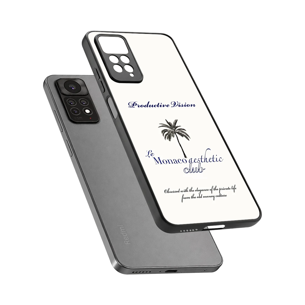 Monaco Aesthetic sleek redmi note 11 pro cover with tempered glass back and TPU edges