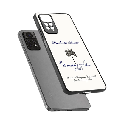 Monaco Aesthetic sleek redmi note 11 pro cover with tempered glass back and TPU edges